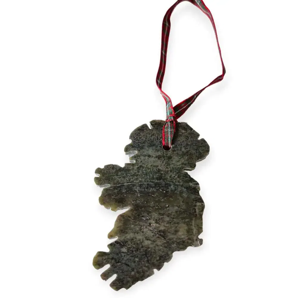 Connemara Marble Irish Map Ornament – Handmade Irish Christmas Gift - Accessories