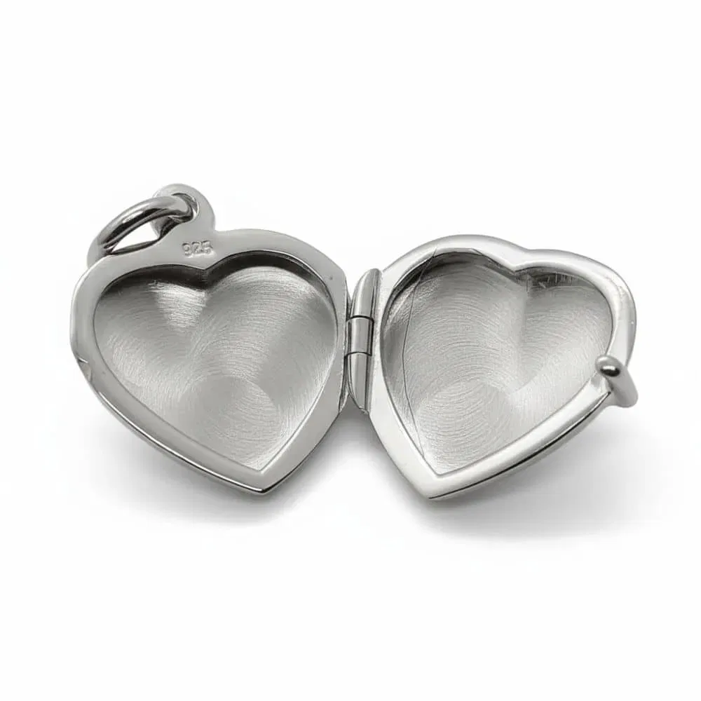 Sterling Silver Claddagh Locket Necklace – 18” Chain - Baby & Christening Gifts - Image 1