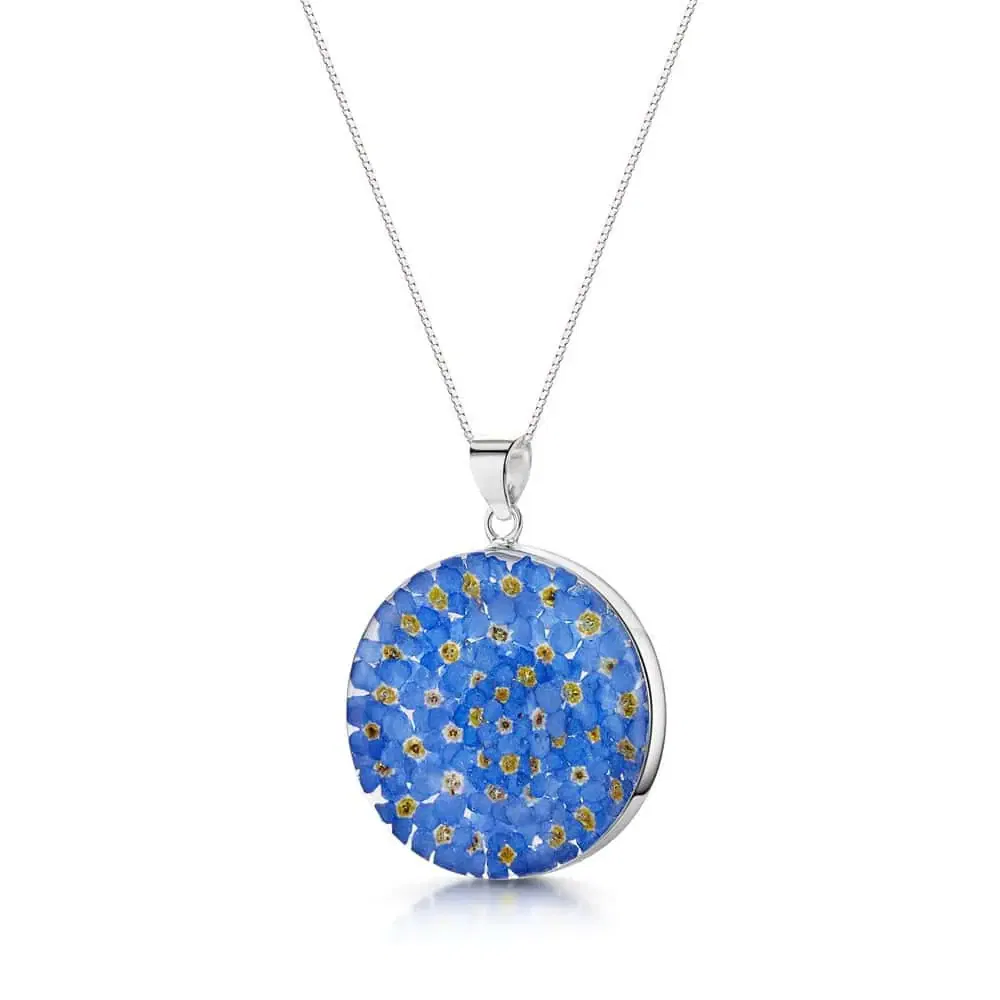 Shrieking Violet Forget-Me-Not Pendant – Silver Circle Design - Irish Gifts - Image 7