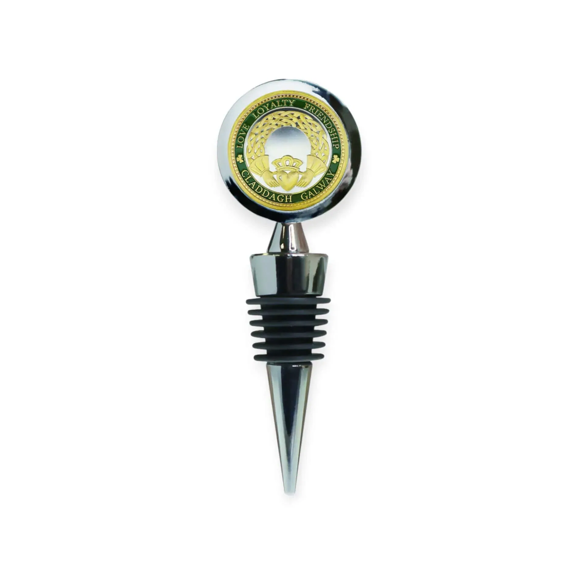 Ireland Wine Bottle Stopper - Irish Claddagh Design - Irish Bar/Guinness - Image 1